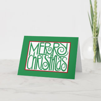 Joyeuse carte verte de Noël