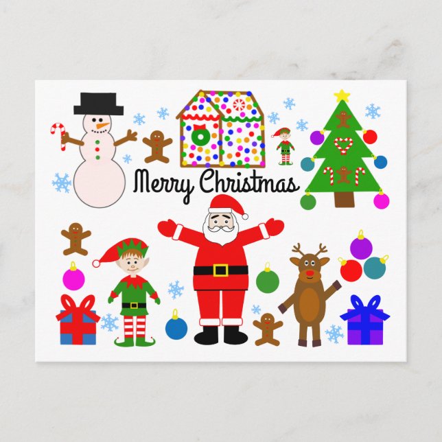 Joyeuse collecte de Noël #1 Carte postale (Devant)