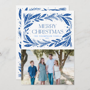 Joyeuse couronne bleue Noël