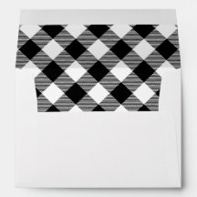 Joyeuse enveloppe noire et blanche moderne de