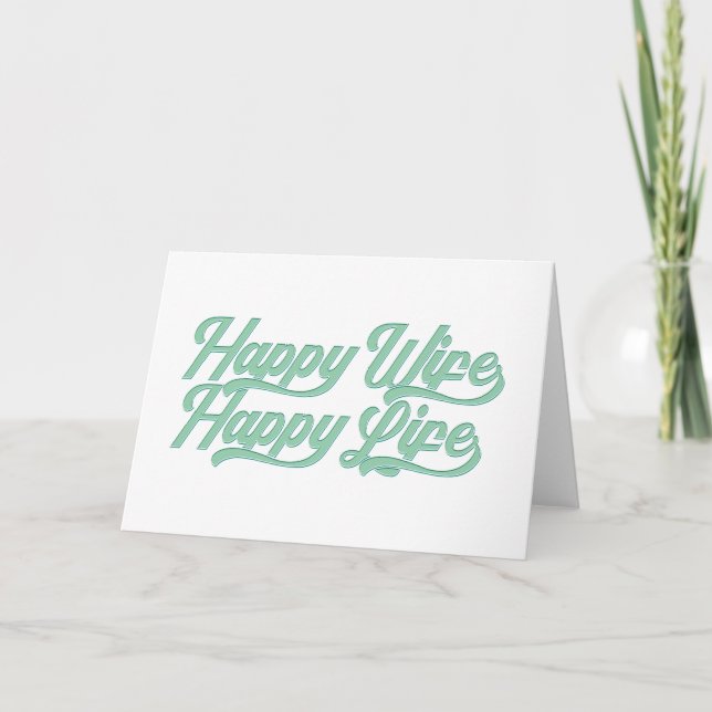 Joyeuse Épouse Joyeuse Vie Fête des Mères | Carte  (Devant)