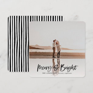 Joyeuse et brillante carte de noël photo moderne