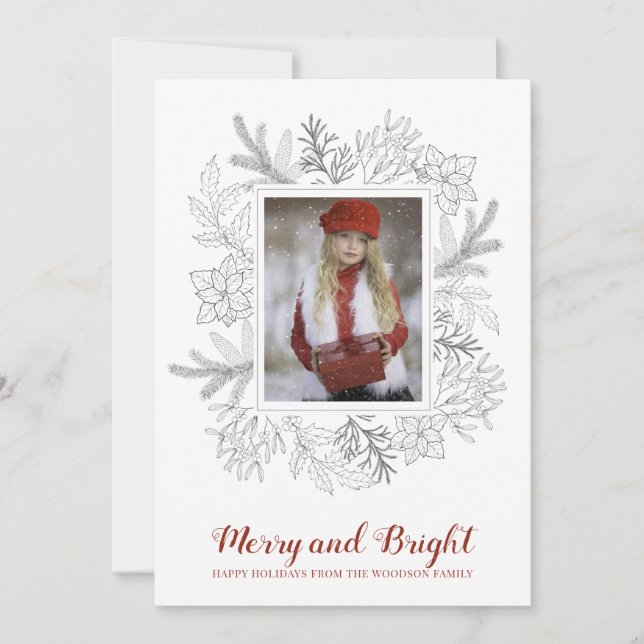 Joyeuse et brillante photo de Noël (Devant)