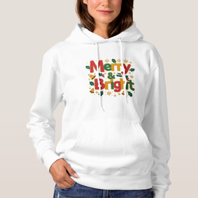 Joyeuse et brillante Sweat - shirt à capuche de re (Devant)