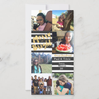 Joyeuse et lumineuse carte de vacances de photo de