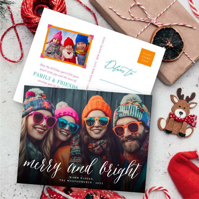 Joyeuse et lumineuse carte postale de photo de (Créateur téléchargé)