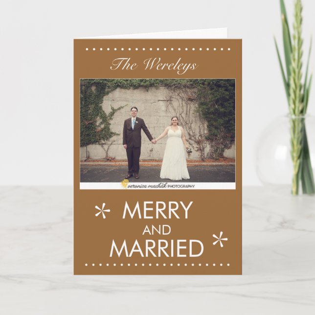 Joyeuse et mariée carte de Noël (Devant)