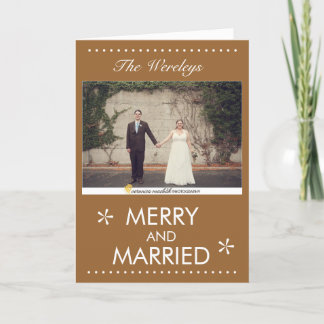 Joyeuse et mariée carte de Noël