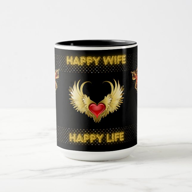 Joyeuse Femme Happy Life Mug (Centre)