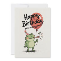 Joyeuse fête de la grenouille d'anniversaire