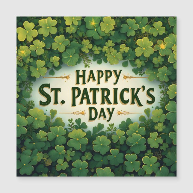 Joyeuse fête de la Saint-Patrick Art de trèfle (Devant)