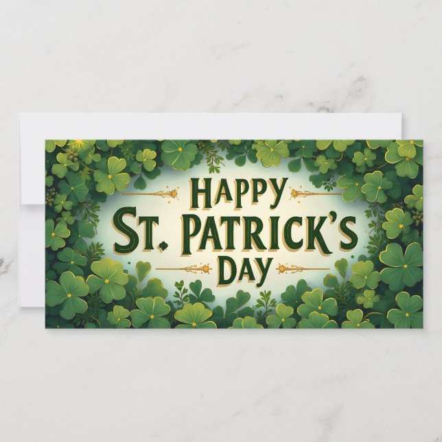 Joyeuse fête de la Saint-Patrick Art de trèfle (Devant)