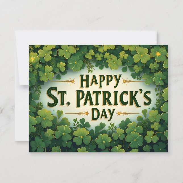 Joyeuse fête de la Saint-Patrick Art de trèfle (Devant)