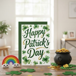 Joyeuse fête de la Saint-Patrick Carte de vœux irl