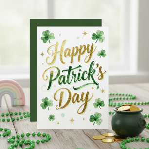 Joyeuse fête de la Saint-Patrick Carte de vœux irl