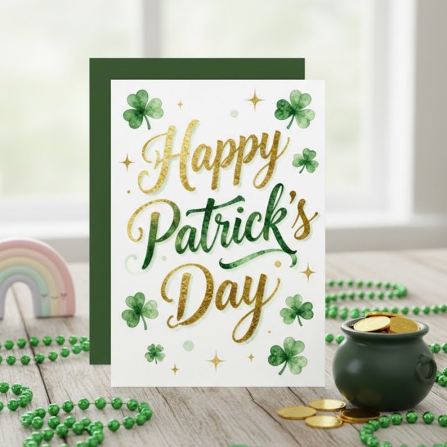 Joyeuse fête de la Saint-Patrick Carte de vœux irl (Créateur téléchargé)