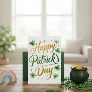Joyeuse fête de la Saint-Patrick Carte de vœux irl
