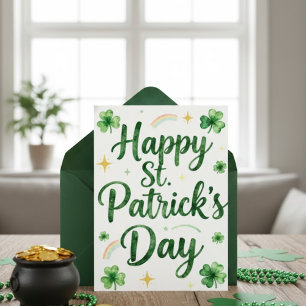 Joyeuse fête de la Saint-Patrick Carte de vœux irl