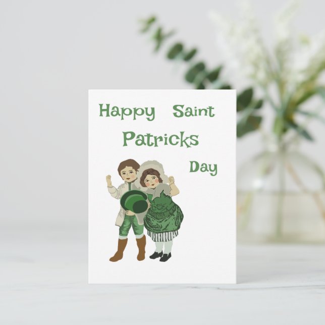 Joyeuse fête de la Saint-Patrick Carte Postale (Debout devant)