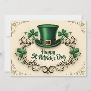 Joyeuse fête de la Saint-Patrick, modèle de trèfle