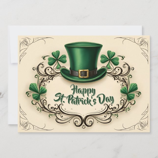 Joyeuse fête de la Saint-Patrick, modèle de trèfle (Devant)