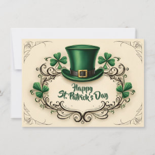 Joyeuse fête de la Saint-Patrick, motif de trèfle