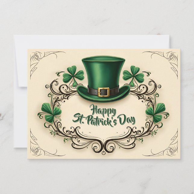 Joyeuse fête de la Saint-Patrick, motif de trèfle (Devant)