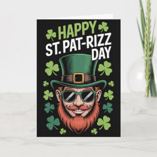 Joyeuse fête de la St-Pat Rizz Carte de vœux drôle
