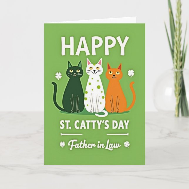 Joyeuse Fête de St Cattys Père Carte (Devant)