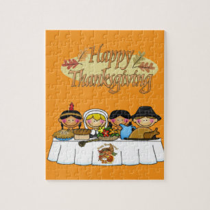 Joyeuse fête de Thanksgiving Puzzle Casse-tête Din