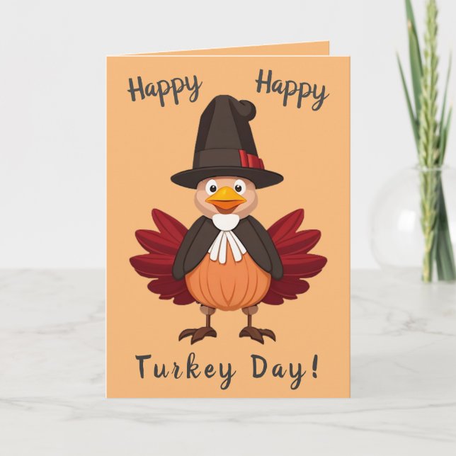 Joyeuse fête de Thanksgiving (Version 2) Carte de  (Devant)