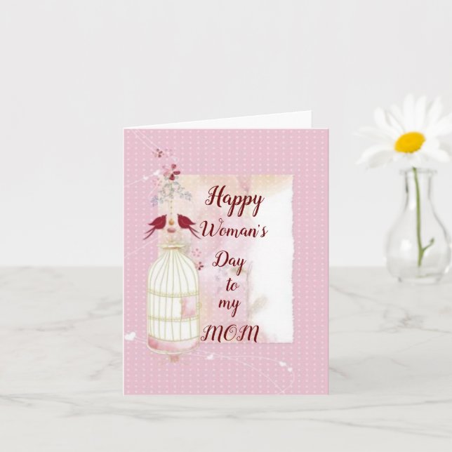 Joyeuse fête des femmes maman Carte pliée (Petite plante)