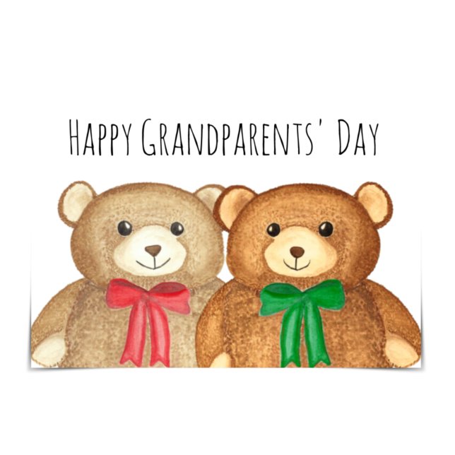 "Joyeuse Fête des grands-parents" Carte Bears Two  (Créateur téléchargé)
