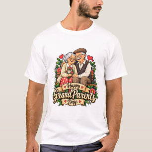 Joyeuse Fête des Grands-parents T-shirt Nouvelle C