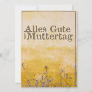 Joyeuse fête des Mères allemande sur prairie fleur