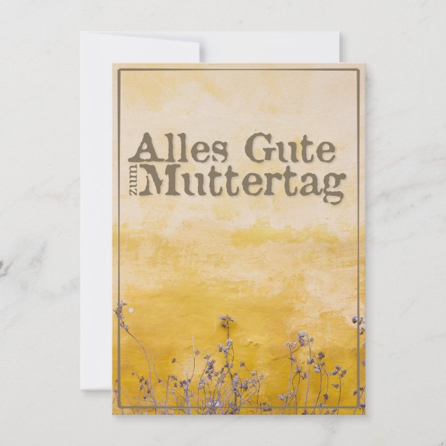 Joyeuse fête des Mères allemande sur prairie fleur (Devant)