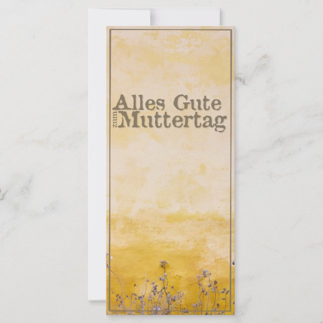 Joyeuse fête des Mères allemande sur prairie fleur (Devant)