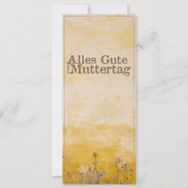 Joyeuse Fête des Mères allemande sur prairie fleur (Devant)
