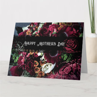 Joyeuse fête des mères avec carte de vœux pliée ci