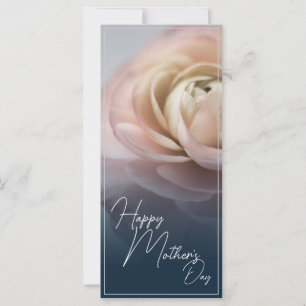 Joyeuse fête des Mères avec une grande rose rose