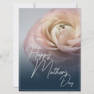 Joyeuse fête des Mères avec une grande rose rose