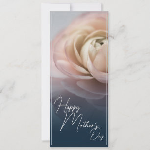 Joyeuse fête des Mères avec une grande rose rose
