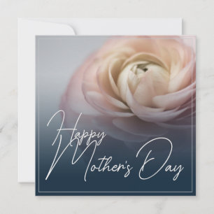 Joyeuse fête des Mères avec une grande rose rose