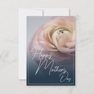 Joyeuse fête des Mères avec une grande rose rose
