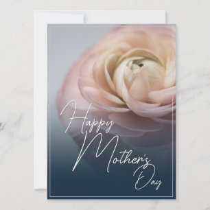 Joyeuse fête des Mères avec une grande rose rose