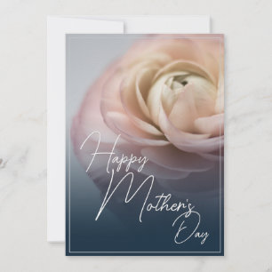 Joyeuse fête des Mères avec une grande rose rose