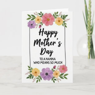 Joyeuse Fête des Mères Carte de Nanna