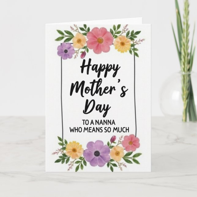 Joyeuse Fête des Mères Carte de Nanna (Devant)