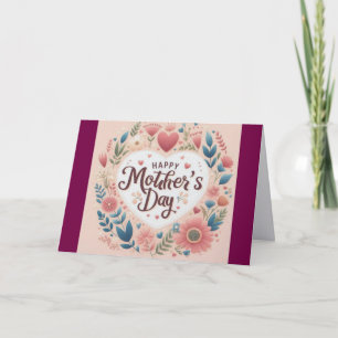 Joyeuse Fête des Mères Carte de Vœux Cœur