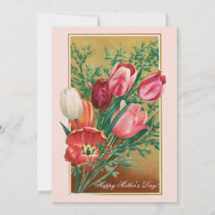 Joyeuse fête des Mères ! Carte de vœux rétro